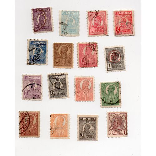 Roumanie- Lot De 16 Timbres Oblitérés- Roi Carol 1er
