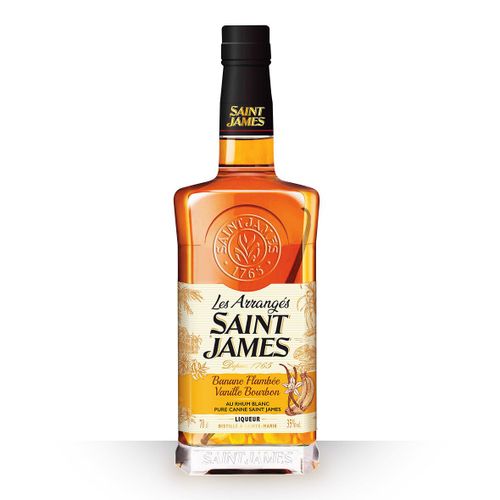Rhum Saint James Arrangés Banane Flambée Vanille Bourbon 70cl