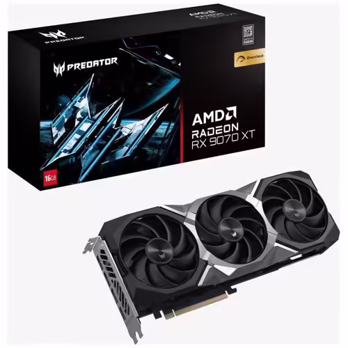 Acer Radeon RX 9070 XT Predator BiFrost OC, Radeon RX 9070 XT, 16GB GDDR6, PCI-Express