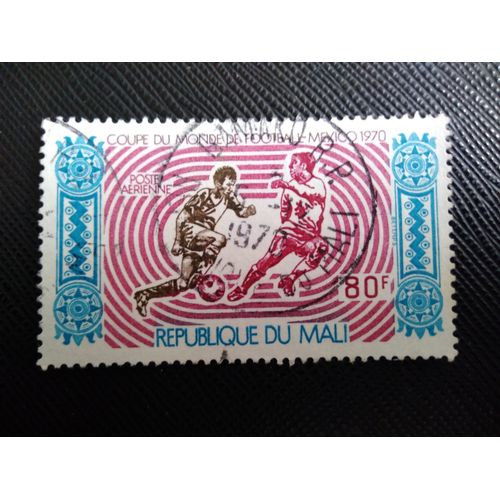 Timbre Mali Yt 101 Coupe Du Monde De Football , Mexique - Joueurs De Football 1970 (020309 )