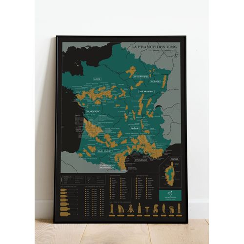 Carte du vin à gratter - France