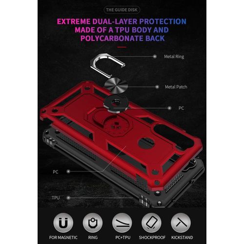 Coque Pour Xiaomi Redmi Note 8t, [Antichoc Armor] Double Couche Hybride Ultra Armure Housse Étui De Protection Anti-Choc Bumper Cover Avec Stand, Protecteur D'écran,Or