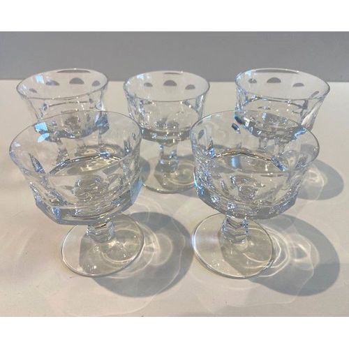 Élégant Petit Service De 5 Pièces Verre Cristal Taillé Villeroy & Boch Liqueur
