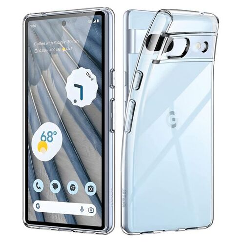Coque Pour Google Pixel 7a 5g - Housse Etui Silicone Gel Fine + Verre Trempe - Transparent Tpu