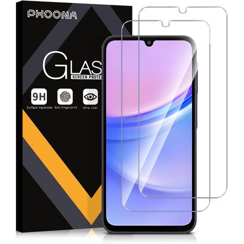 Verre Trempé Pour Samsung Galaxy A15 4g/5g, Lot De 2 Vitre Film Protection Écran Compatible Avec Samsung A15, Dureté 9h Vitre, Ultra Clair, Anti-Rayures, Facile À Installer(6,5'')