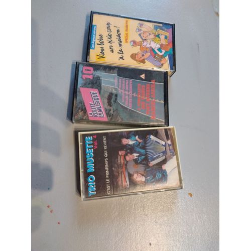 3 cassettes audio de musette