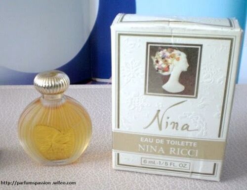 Miniature Parfum Nina Par Nina Ricci Edt Parfum Vintage, Miniature 6 Ml Avec Boîte