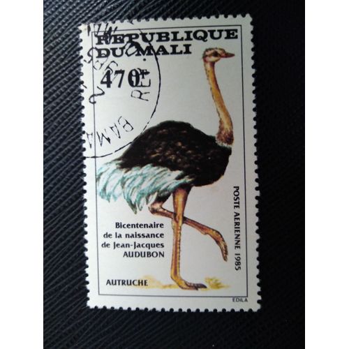 Timbre Mali Yt Pa 505 Autruche (Struthio Camelus) 1985 (020309 )