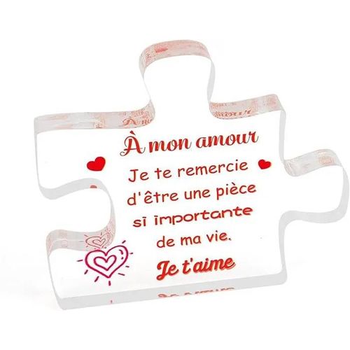 Saint Valentin Couple Acrylique Puzzle Cadeaux Saint Valentin Idee Cadeau Couple Cadeau pour Son Copain Ca COFFRET CADEAU BIEN-ETRE