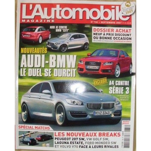 L'automobile Magazine 736 De 2007 Mercedes Ocean Drive,Maserati Granturismo,Fiat 500 1.3 Mjt Sport,Mazda Cx7,Audi A5 3.0 V6 Tdi Quattro,Peugeot 207 Sw,Nissan Note 1.5 Dci,Skoda Octavia Combi 1.9 Tdi,G