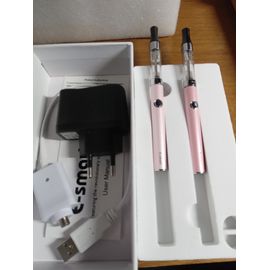 Pack Deux cigarettes électroniques e-smart de Kangertech + Cable USB + chargeur - Rose