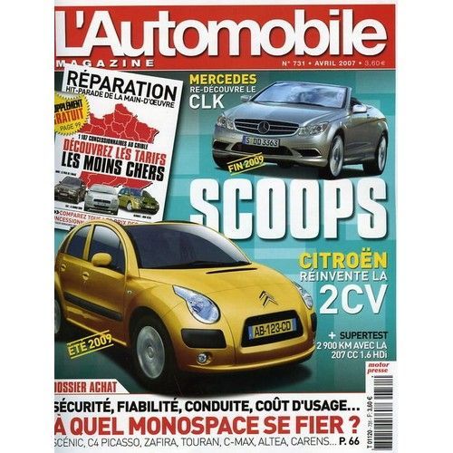 L'automobile Magazine 731 De 2007 Mercedes C350,Peugeot 207 Cc 1.6 Hdi,Guide Monospace,Peugeot 207 1.6 16v Vti,Bmw 120i,Kia Cee'd 1.6 Crdi,Peugeot 307 1.6 Hdi,Audi R8,Lamborghini Gallardo,Porsche 911s