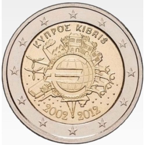 2 Euros Chypre 2012 - 10ème Anniversaire De L'euro