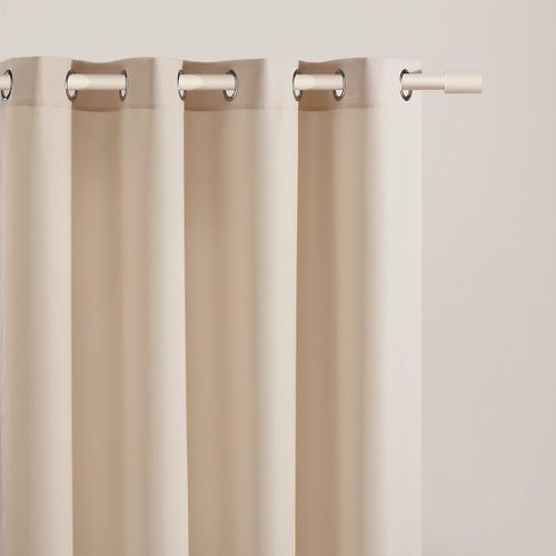 Ersan-Room99 Rideau Avec ?Illets Aura 140 X 230 Cm Largeur X Hauteur, Décoration De Fenêtre, Curtains Et Draperies Intérieurs Pour Salon, Chambre Moderne Lisse Crème, 1 Pièce