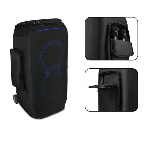 Housse Pour Haut-Parleur, Double Pochette En Nylon Mesh Sound Cover, Accessoires Pour Jbl Partybox Stage 320