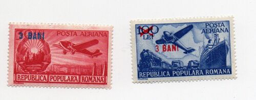 Roumanie- Lot De 2 Timbres Neufs Avec Surcharge- Aviation