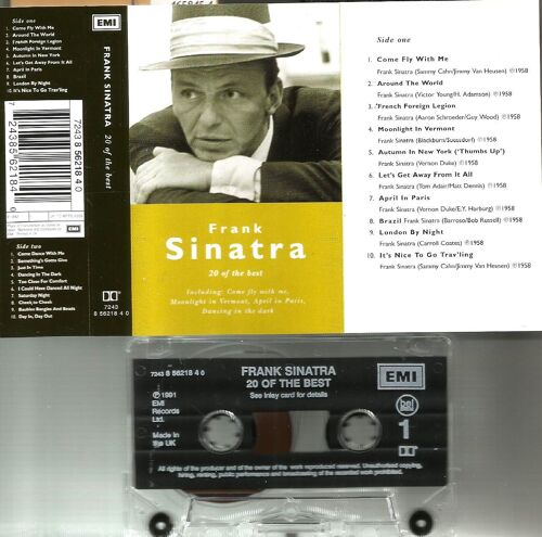 Franck Sinatra " 20 Of The Best " K7 Emi 20 Titres 1991
