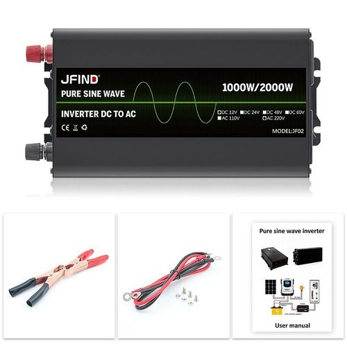 Convertisseur De Voiture 1000w À Onde Sinusoïdale Pure 12v À 220v Haute Puissance
