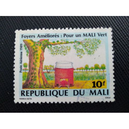 Timbre Mali Yt Pa 536 Pour Un Mali Vert 1989 (020309 )