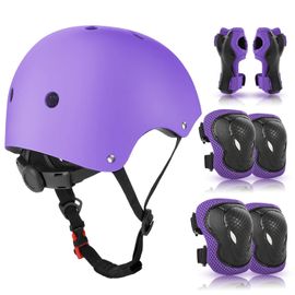 Protection Roller Enfant - Casque/Genouillères Enfant Equipement De Protection Pour Roller, Skateboard, Vélo, Trottinette