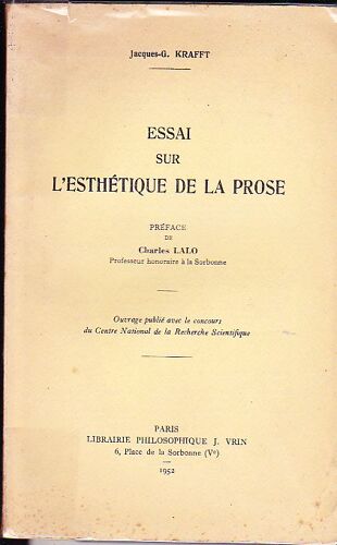 Essai Sur L'esthétique De La Prose.
