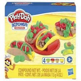 Play-Doh Kitchen Créations - Pause Tacos - 4 Accessoires + 4 Pots De Pâte À Modeler
