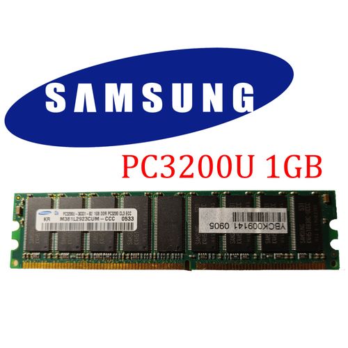 barrette 1Gb de RAM DDR PC3200U PC3200 CL3 ECC SAMSUNG