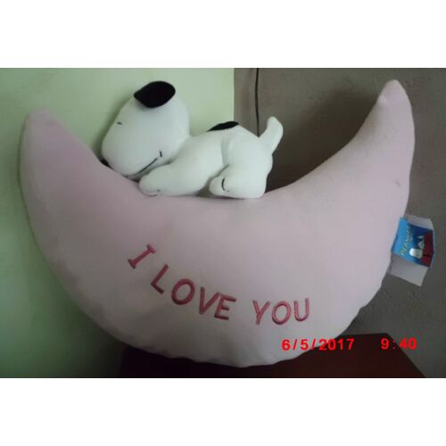 Snoopy Sur Son Coussin Lune