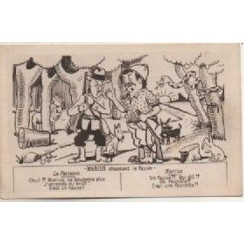 Carte Postale Ancienne Theme Humour - Marius Chassant Le Fauve