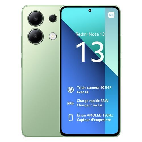Xiaomi Redmi Note 13 256 Go Vert menthe