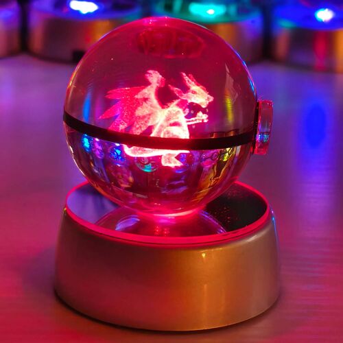 Veilleuse Pokéball Mega Dracaufeu Led