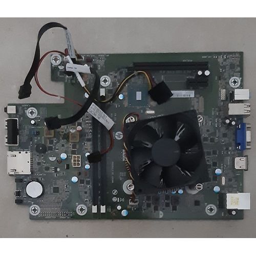 Carte mère HP P/N L01951-001 L01951-601 901279-002 avec son processeur Intel Pentium G4400/3.3 GHz (Double c?ur) d'origine, son ventilateur de processeur et ses câbles internes.