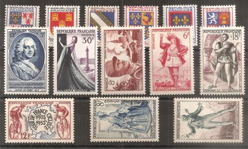 940 À 944 Et 951 À 959 (1953) Série De Timbres Neufs Sans Charnière N** (Cote 13,75e) (7135)