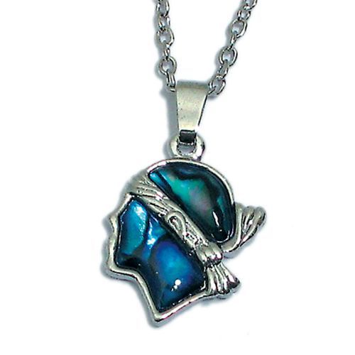 Pendentifs Chaînes Nacre Naturelle Tête Maure Corse Bleue