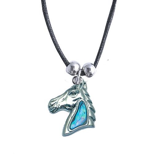 Pendentifs Cordons "Tete De Cheval" Nacre Naturelle Bleue