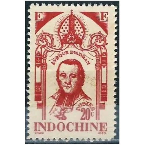 Indochine (Actuel Vietnam), Colonie Française 1943, Beau Timbre Neuf* Yvert 289, Pigneau De Behaine, Évèque D'adran, 20c. Rouge. -