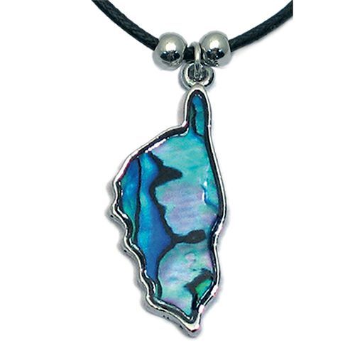 Pendentifs Cordons "Nacre Corse Grande" Nacre Naturelle Bleue