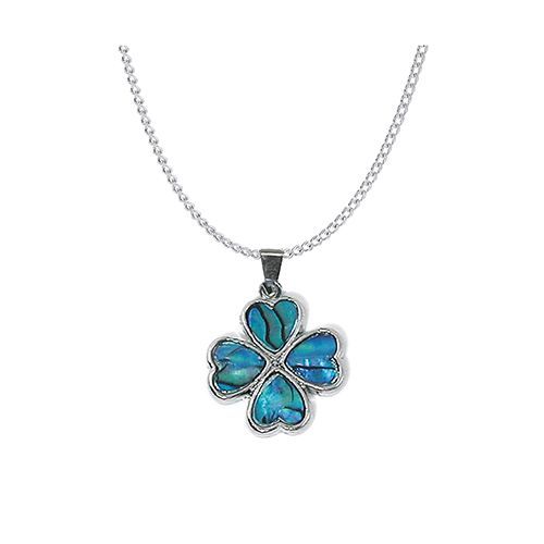 Pendentifs Chaînes "Fleur" Nacre Naturelle Bleue