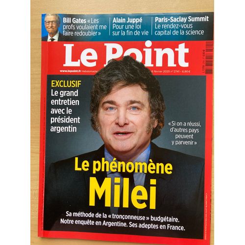 Le Point Hebdo Politique N°2741 6fev2025 Le Phénomène Milei