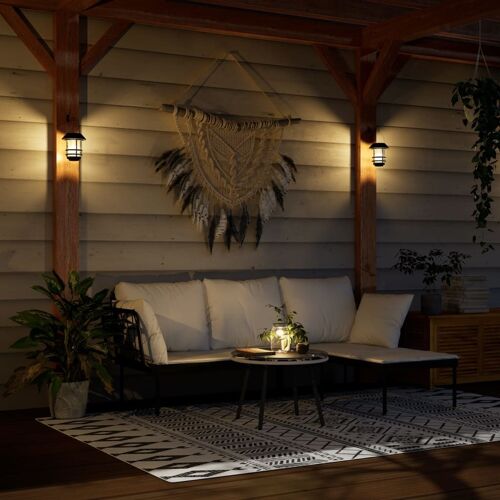 Vidaxl Lanternes Murales Solaires D'extérieur 2 Pcs Blanc Chaud