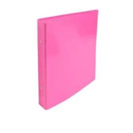 Petit Classeur Souple 2 Anneaux Rose Fuschhia 17 X 22 Cm