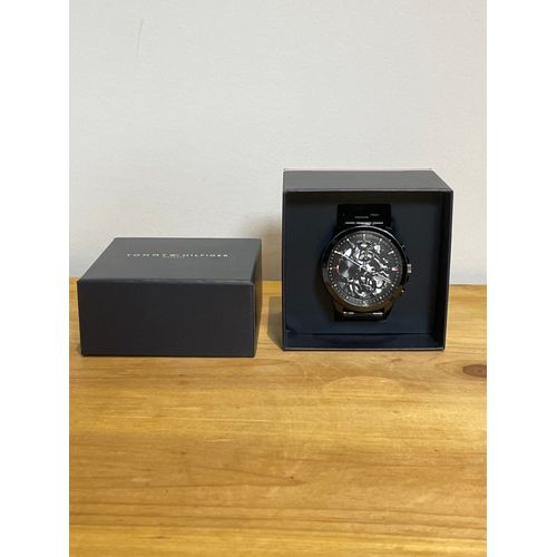 Montre Tommy Hilfiger « Henry » Acier Noir Ronde Multifonctions.