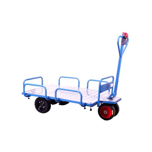 Chariot éléctrique à ridelles amovibles plateau alu 400kg 1210x850mm - batterie 36V / 12Ah MW Tools EP400L