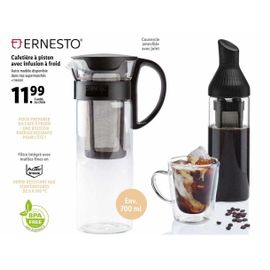 CAFETIÈRE A PISTON AVEC INFUSION A FROID ERNESTO