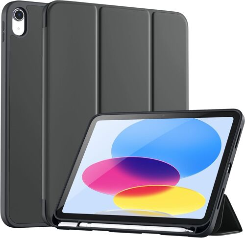 Kal-Coque Pour Ipad (A16) 11ème Génération 11 Pouces 2025/Ipad 10ème Génération 10,9 Pouces 2022, Housse Étui Arrière Flexible En Tpu Antichoc, Veille/Réveil Automatique, Gris Espace