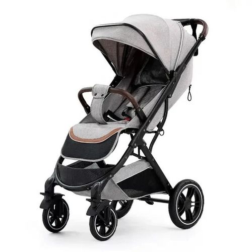 Poussette Bébé Canne Pliable De 0 À 4 Ans, Petite Taille, 0 À 22 Kg, Capote Extensible Couvre-Pieds, Housse De Pluie, Capote Extensible. Gris