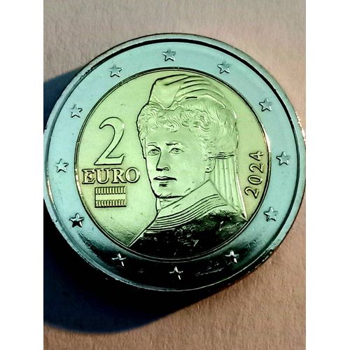 2 Euros 2024 Bertha Von Suttner Fréquence 4% Rare