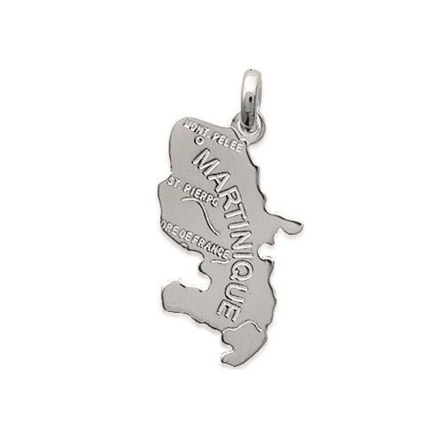 Pendentif "Carte Martinique" Argent Massif 925°°°