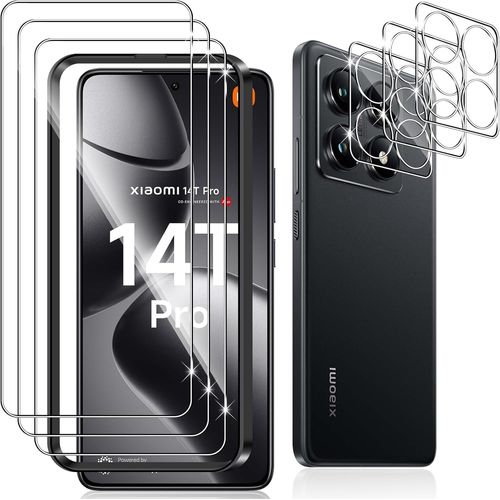 3 Pièces Verre Trempé Pour Xiaomi 14t Pro,3 Pièces Caméra Arrière Protecteur,9h Dureté/Anti-Rayures/Sans Bulles/Ultra Résistant,Protection Écran
