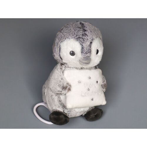 Doudou Pingouin Musical Gris Blanc Mon Doudou Tex Baby